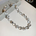 Clear Bead Crystal Bezel Gold Silver Necklaces Bracelets view 9