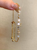 Gold Bow Crystal Slider Bracelet With Star Charm Accent view 6