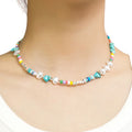 Colorful Bead Pearl Look Short Necklaces in Six Distinct Styles view 2