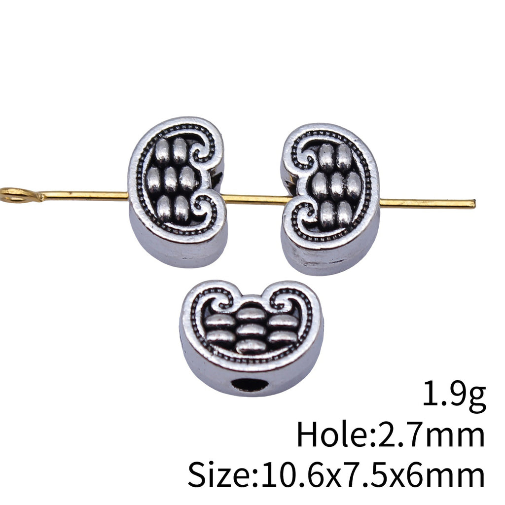 10.6x7.5x6mm 1.9g Multicolor Zinc Alloy Abacus Lock Small Hole Loose Metal Beads for DIY Jewelry Making