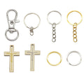 Key Ring Findings, Swivel Clasps, Chains And Jesus Cross Pendants view 5