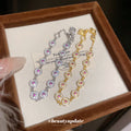 Round Halo Crystal Pink Center Link Bracelet Gold Silver view 2