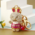 Jeweled Happy Lantern Rabbit Keychains in Four Pictured Colors view 7