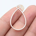 Teardrop Open Frame Pendants in Four Metal Finishes view 6