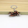 Motorcycle-Shaped Metal Keychain in Three Antique Finishes view 3