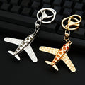Jeweled Fighter Jet Keychains in Gold and Silver with Braided Loop Options view 4
