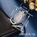 Pave Tulip Open Adjustable Finger Ring Gold White Gold view 4