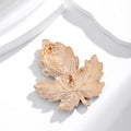 Red Gold Tone Maple Leaf Enamel Metal Brooch Pin for Jackets and Lapels view 3
