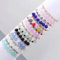 Wrapped Cord Double Row Round Bead Charm Bracelets in Nine Colors view 1