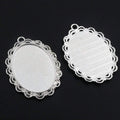 Scalloped Oval Metal Pendant Trays in Five Finish Options view 10