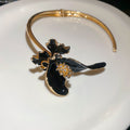 Enamel Flower Open Collar Statement Necklace Two Colors view 6