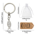 Silver-Tone Jesus Fish Metal Keychain, Single Or Organza Bag Set view 3