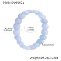 Natural Stone Bead Stretch Bracelet Colorful Oval Chip Styles view 8
