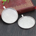 Deep 40 mm Round Metal Pendant Trays in Two Antique Finishes view 2
