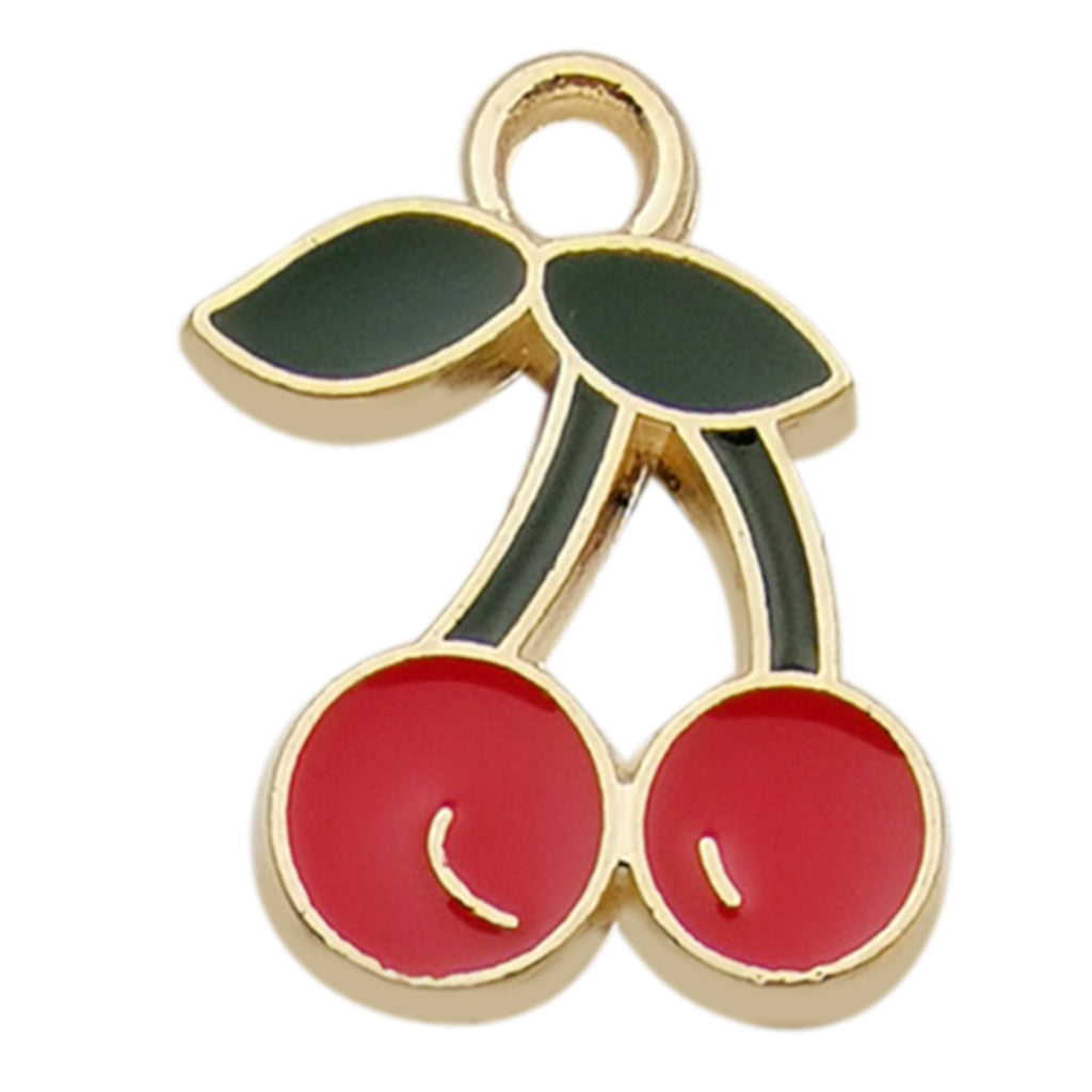Enamel Zinc Alloy Pineapple Strawberry Cherry Apple Watermelon Charm Pendant for DIY Jewelry
