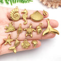 Gold-Tone Seashell Shell Charms with 15 Listed Options view 3