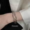 Five Mixed Wire And Textured Metal Open Cuffs In Gold Or Silver Tone view 4