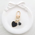 Enamel Heart Bell Keychains Gold Lobster Clasp 4 Colors view 3