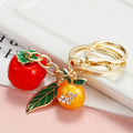 Persimmon Orange and Leaf Keychains in Plain Loop and Cord Options view 6