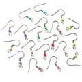 Silver Tone Fishhook Earring Wires with Colorful Accent Beads view 6