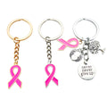 Pink Ribbon and Tree of Life Alloy Keychains, 6 Styles view 5