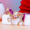 Jeweled Horse Keychains in Forty One Colors Poses and Motif Options view 2