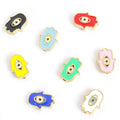 Enamel Hamsa Eye Charms in Gold-Tone or Silver-Tone, 16 Colors view 3