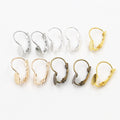 Leverback Earring Findings With Flat Pad in Five Finishes view 1