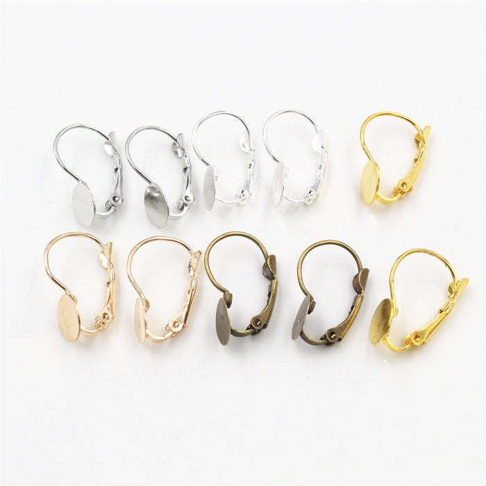 Leverback Earring Findings With Flat Pad in Five Finishes