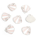 Striped Enamel Seashell Charms in Five Colors and Two Metal Tones view 11