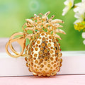 Jeweled Pineapple Keychain With Amber and Iridescent Crystals view 3