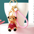 Jeweled Sitting Bear Keychains in Three Colors with Plain BV and Fortune Loops view 11