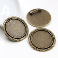 Twisted Border Brooch Bezel Blank for Cabochon Craft view 4