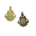 Bottle Shaped Oval Cabochon Pendant Trays in Four Finishes view 5