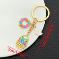 Seventeen Rabbit Flower and Carrot Metal Keychain Designs view 7