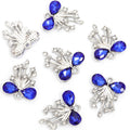 Crystal Ribbon Tassel Metal Jewelry Charms, 16 Colorways view 9