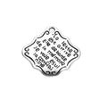 Engraved Letter Plaque Metal Charm in Two Antique Finishes view 5