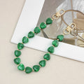 Acrylic Heart Bead Phone Chain Strap with Gold Swivel Clasps view 11