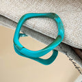 Five White Cream Teal Pink And Brown Irregular Resin Bangles view 8