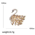 Crystal Swan Brooch in Four Color Variants for Jackets and Scarves view 5