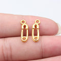 Safety Pin Pendant Charm in 4 Metal Finishes for Jewelry Making view 7
