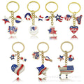 Heart Charm Keychains Featuring Blue Heart Across 22 Pictured Variations view 4