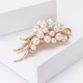 Pearl Grape Cluster Brooch In 2 Styles With Polished Metal Details view 3