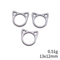 Open Cat-Head Frame Charms in Six Size and Finish Styles view 5