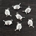 Small Bird Charms in Antique Bronze and Silver for Jewelry Making view 3