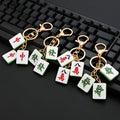 Mahjong Tile Keychains in Four Motifs with Assorted and Bell Pendant Options view 2