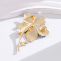 Orchid Two Designs Metal Brooch Pin for Jackets and Lapels view 4
