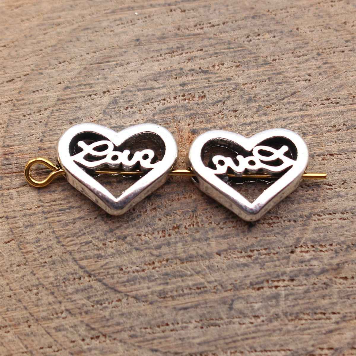 13x10mm 1.2g Antique Silver Zinc Alloy Love Heart Loose Metal Beads for DIY Bracelet Jewelry Making