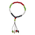 Red Green Clear And Black Faceted Acrylic Tasbih Prayer Beads view 6