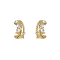 Gold Starfish Shell Pearl Hoop Earrings Pair Two Styles view 5